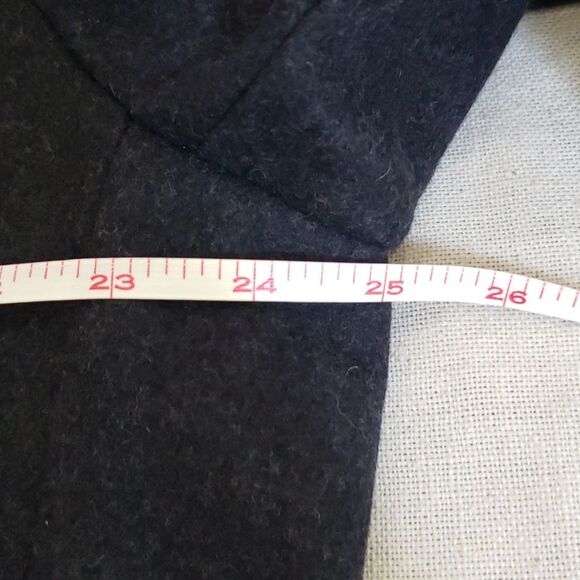 Claiborne Pea Coat Mens L Charcoal Gray Double Breasted Wool Blend Classic - Picture 8 of 10